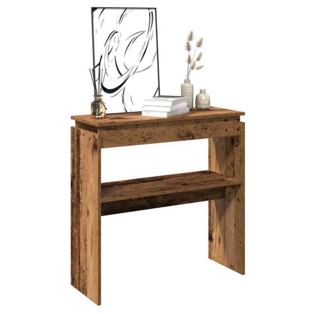Berkfield Home Console Table Old Wood 80x30x102 cm Engineered Wood in Brown - Size: 80 x 30 x 102 cm - image 1