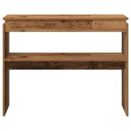 Berkfield Home Console Table Old Wood 80x30x102 cm Engineered Wood in Brown - Size: 80 x 30 x 102 cm - thumbnail 4