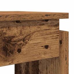 Berkfield Home Console Table Old Wood 80x30x102 cm Engineered Wood in Brown - Size: 80 x 30 x 102 cm - thumbnail 7