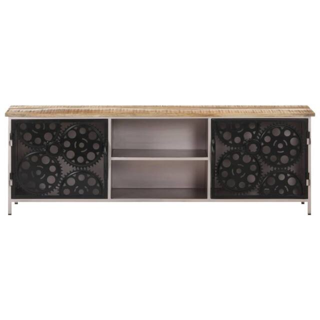 Berkfield Home TV Cabinet 120x30x40 cm Rough Mango Wood in Brown - Size: 120 x 30 x 40 cm - image 1