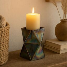 Orsina Rambia Small Oil Slick Glass Candle Holder - thumbnail 1