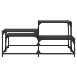 Berkfield Home Coffee Table Black 87.5x87.5x40 cm Engineered Wood - thumbnail 5