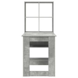 Berkfield Home with Shelf with Storage Concrete Grey 122 x 67 x 145 cm - thumbnail 5