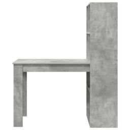 Berkfield Home with Shelf with Storage Concrete Grey 122 x 67 x 145 cm - thumbnail 4
