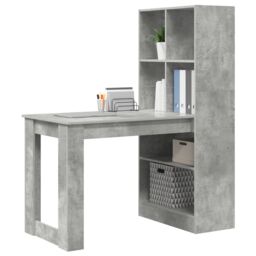Berkfield Home with Shelf with Storage Concrete Grey 122 x 67 x 145 cm - thumbnail 3