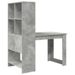 Berkfield Home with Shelf with Storage Concrete Grey 122 x 67 x 145 cm - thumbnail 6