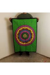 KDMD Vibrant Cotton Mandala Wall Art 70x110cm - Bright Home Decor - Size: 70x110 cm - thumbnail 2