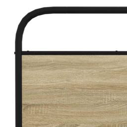 Berkfield Home Metal Bed Frame without Mattress Sonoma Oak 200x200 cm in Light Oak - thumbnail 7