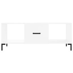 Berkfield Home Coffee Table White 102x50x40 cm Engineered Wood - Size: 102 x 50 x 40 cm - thumbnail 5