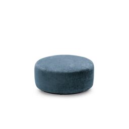 Abakus Direct Harriet Crushed Chenille Large Swivel Footstool in Dark Blue - thumbnail 2