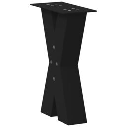 Berkfield Home Coffee Table Legs X-Shaped 2 pcs Black 28x(42-43) cm Steel - thumbnail 4