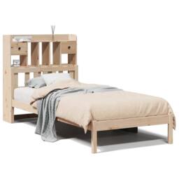 Berkfield Home Decorative Bookcase Bed without Mattress 75x190 cm Small Single S in Natural - thumbnail 3