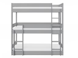 Home Detail Kennedy Kids Wooden Triple Bunk Bed in Grey - Size: Single - thumbnail 3