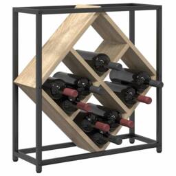 Berkfield Home Stunning Wine Rack Sonoma Oak 51x18x52, 5 cm Engineered Wood in Light Tan
