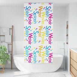 Berkfield Home Shower Roller Blind 90x240 cm Fabric Width 86 cm in Black - thumbnail 2