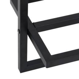 Berkfield Home Towel Rack Black 95x25x22 cm Iron - Size: 95 x 25 x 22 cm - thumbnail 6