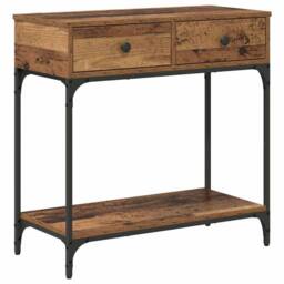 Berkfield Home Console Table Old Wood 75x34.5x75 cm Engineered Wood in Brown