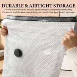 SPETLEK 15x Travel Vacuum Compression Storage Bags (5L+5M+5S) in Silver - Size: Large - thumbnail 4