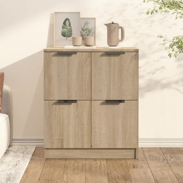 Berkfield Home Sideboard Sonoma Oak 60x30x70 cm Engineered Wood in Brown - Size: 60 x 30 x 70 cm - image 1