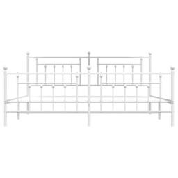 Berkfield Home Metal Bed Frame with Headboard & Footboard White 193x203 cm - thumbnail 6