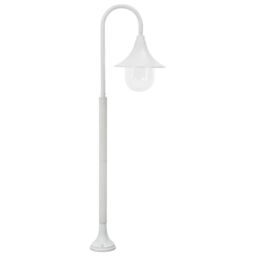 Berkfield Home Garden Post Light E27 120 cm Aluminium White - thumbnail 3