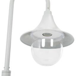 Berkfield Home Garden Post Light E27 120 cm Aluminium White - thumbnail 5