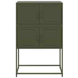 Berkfield Home Sideboard Olive Green 68.5x38.5x107 cm Steel - thumbnail 6