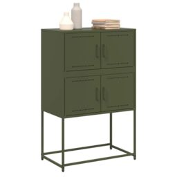 Berkfield Home Sideboard Olive Green 68.5x38.5x107 cm Steel - thumbnail 4