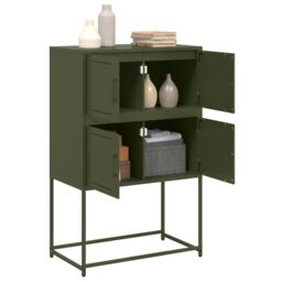 Berkfield Home Sideboard Olive Green 68.5x38.5x107 cm Steel - thumbnail 5