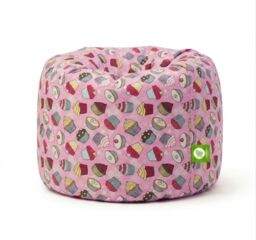 Bean Lazy Women's Cotton Pink Cupcake Bean Bag Large Size - thumbnail 2