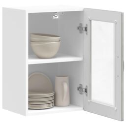 Berkfield Home Kitchen Wall Cabinet with Glass Door¬†Porto Concrete Grey - thumbnail 5