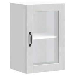 Berkfield Home Kitchen Wall Cabinet with Glass Door¬†Porto Concrete Grey - thumbnail 2