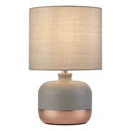 Lighting Collection Grey Copper Table Lamp - thumbnail 1