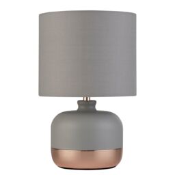Lighting Collection Grey Copper Table Lamp - thumbnail 3