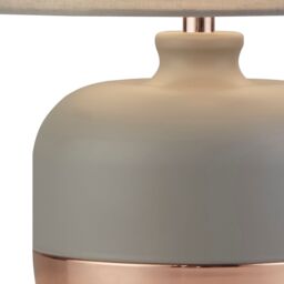 Lighting Collection Grey Copper Table Lamp - thumbnail 4