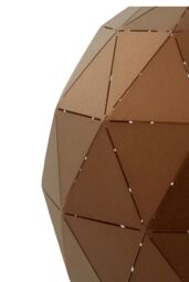 Orsina Coffee Finish Geometric Pendant Light, Durable Steel Shade with Gold Interior, Modern Lighting Feature - thumbnail 4