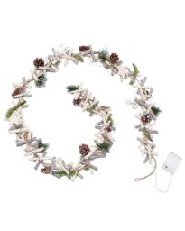 Dibor Sparkle Light Up Xmas Table Decoration Christmas Garland 1.85m - Size: Large - thumbnail 2