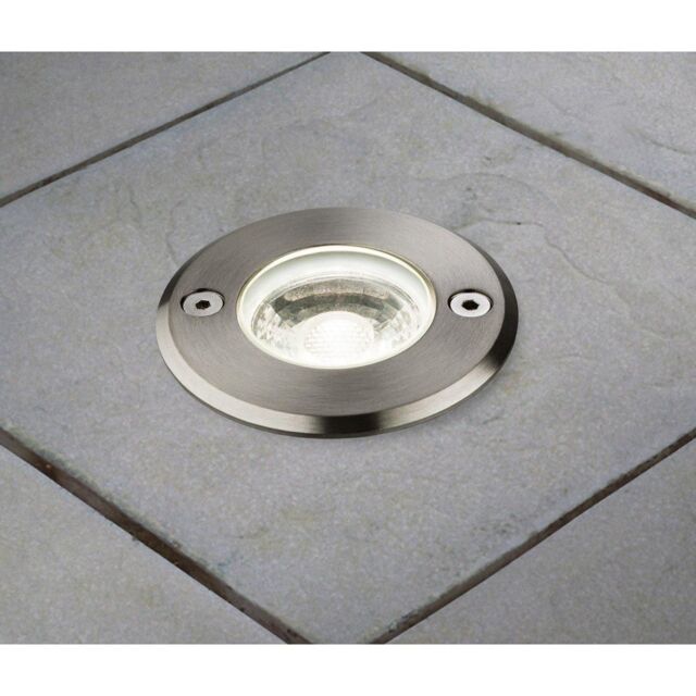 Netlighting Integrated LED Outdoor Recessed Ground Light Stainless Steel IP67 in White