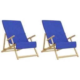 Berkfield Home Soft Beach Towels 2 pcs Royal Blue 60x135 cm Fabric 400 GSM - thumbnail 4