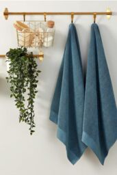 CHRISTY 'Luxe' Elegant 100% Turkish Cotton 730GSM Towels in Blue - thumbnail 4