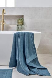 CHRISTY 'Luxe' Elegant 100% Turkish Cotton 730GSM Towels in Blue - thumbnail 1