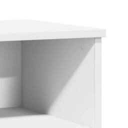 Berkfield Home Modern Bedside Cabinet White 40x35x50 cm Engineered Wood - Size: 40 x 35 x 50 cm - thumbnail 8