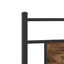 Berkfield Home Decorative Bed Frame without Mattress Smoked Oak 90x190 cm Single in Brown - thumbnail 9
