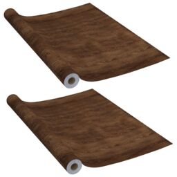 Berkfield Home Self-adhesive Door Films 2 pcs Dark Oak 210x90 cm PVC in Brown - thumbnail 2