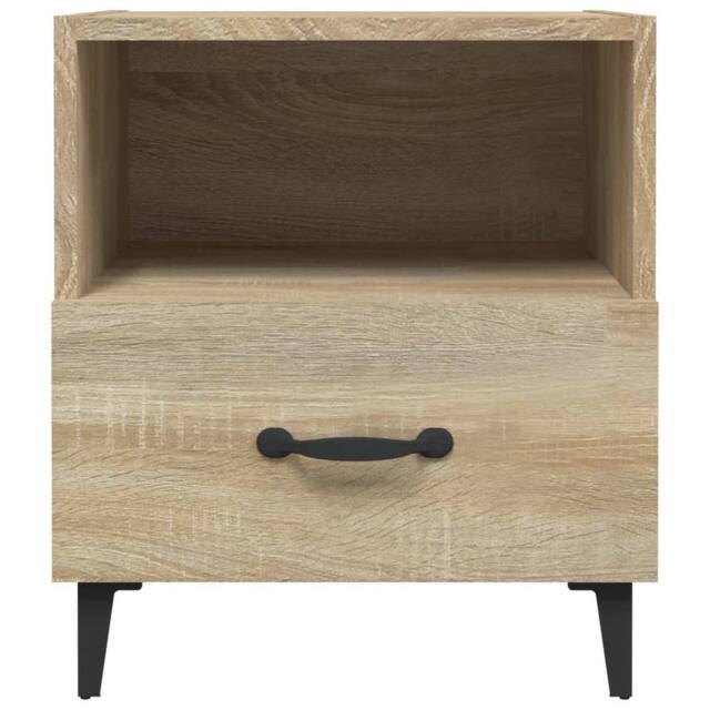 Berkfield Home Elegant Bedside Cabinet Sonoma Oak Engineered Wood in Light Brown - image 1