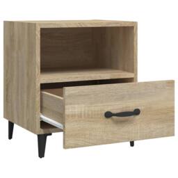 Berkfield Home Elegant Bedside Cabinet Sonoma Oak Engineered Wood in Light Brown - thumbnail 5