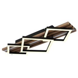 Netlighting Obrien 61x31cm Semi Flush Ceiling Light Matt Black 3x LED 3000K - Size: 61x31 cm - thumbnail 5