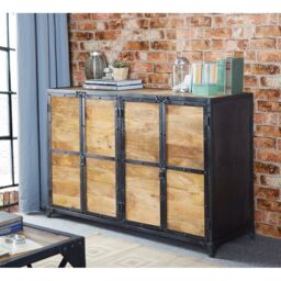 Indian Hub Ascot Large Sideboard - Wood - L45 x W140 x H90 cm in Brown - thumbnail 6