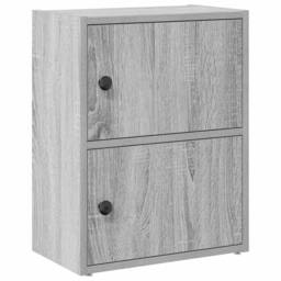 Berkfield Home Bookcase Grey Sonoma 40x24x52 cm Engineered Wood - Size: 40 x 24 x 52 cm - thumbnail 1