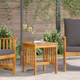 Berkfield Home Garden Side Table Brown 45x45x50 cm Solid Acacia Wood - Size: 45 x 45 x 50 cm